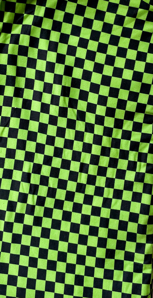 Lime Green and Black Checkered