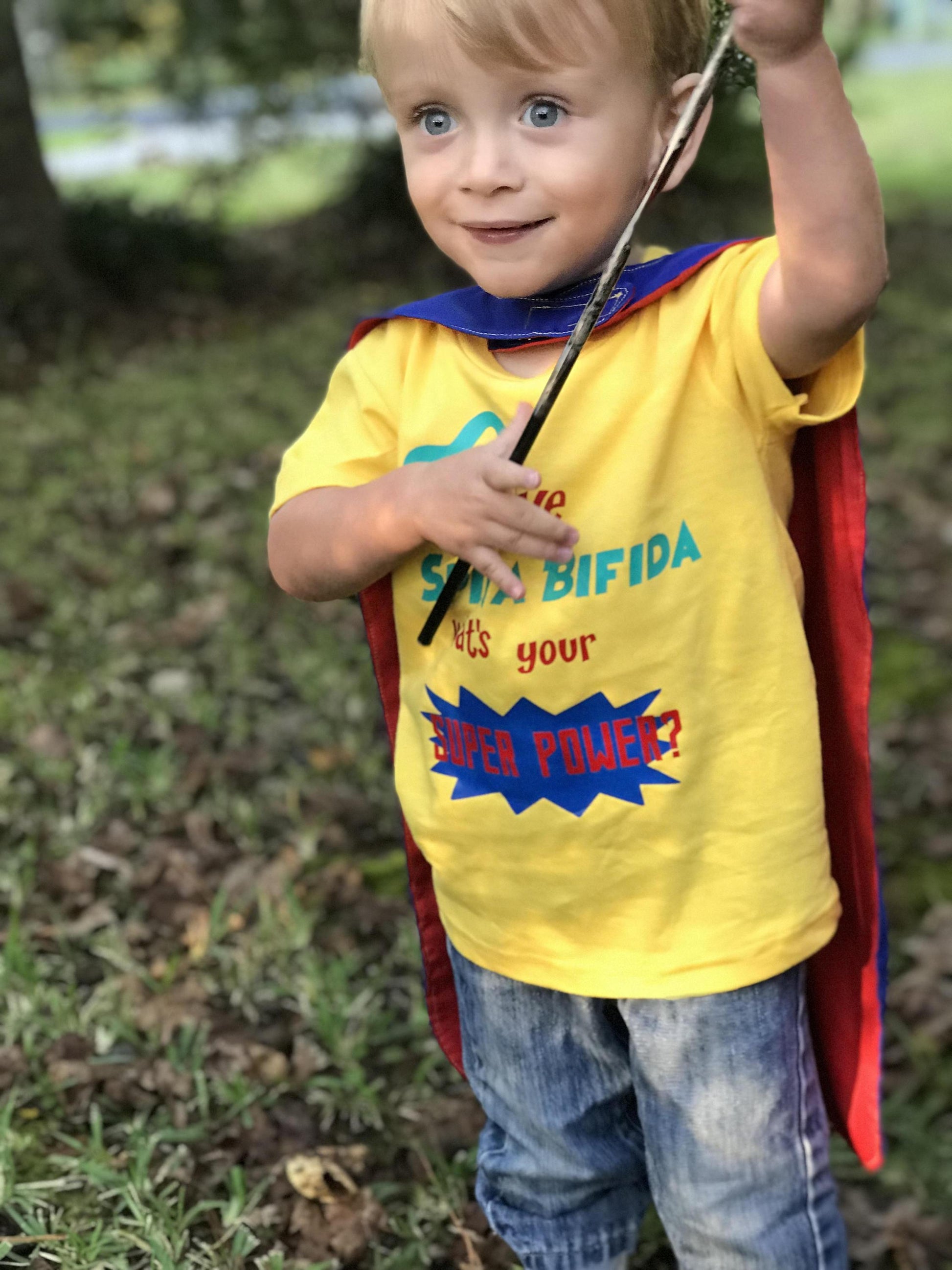 Handcrafted Children's Clothing, Clothing for Children and Parents, Spina Bifida Awareness Shirt - Super Hero inspired Special Needs Awareness shirt, chi-fashionista